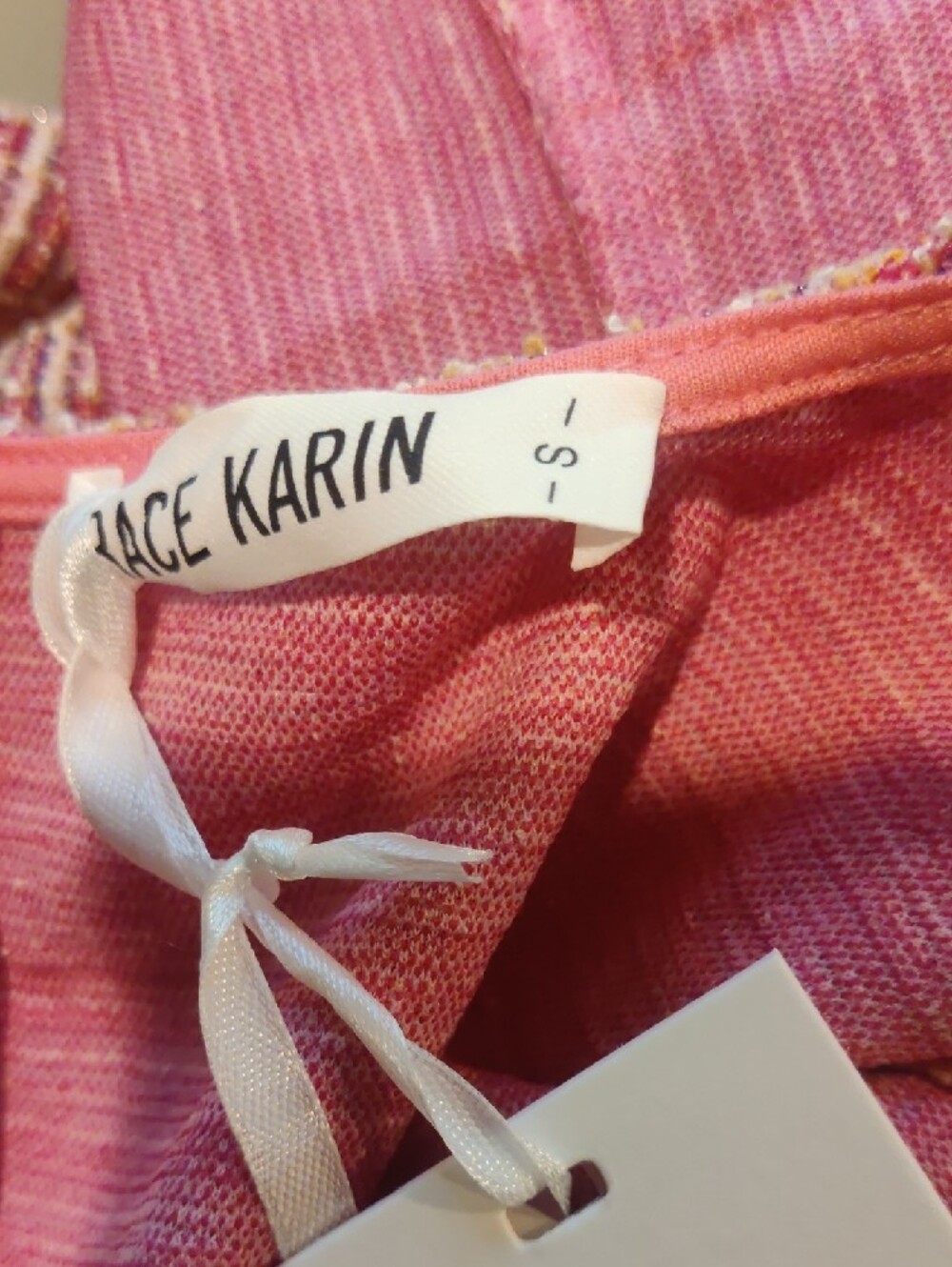 Grace Karin Pink Tweed Square-Neck Fit & Flare Midi Dress - Picture 8 of 9
